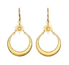 Hammered drop dangle earring, Labradorite gemstone, Wholesale jewelry